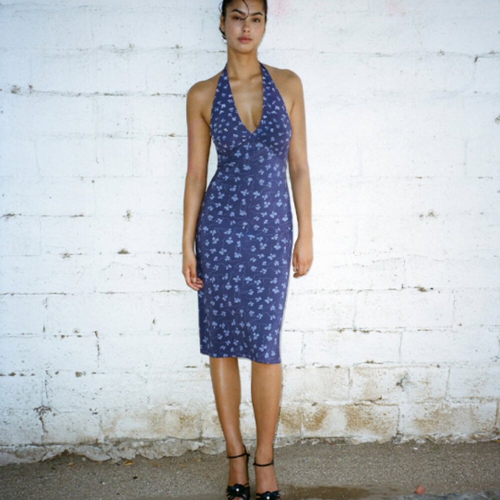 Realisation Par Sadie Halter Silk Dress Sundress Midi NWT